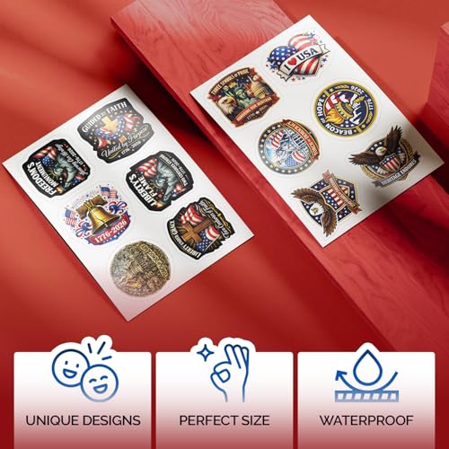 250 Pcs United States 250th Anniversary Stickers – 250 Unique Designs USA Vinyl Decals, Waterproof Stickers for Laptop, Water Bottle, Phone, Luggage, Scrapbook & Independence Day Celebration - color: 250th Anniversary Stickers, size: 250 Pcs