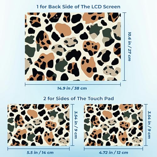 Reusable Universal Laptop Skin Sticker, Cut to Fit for 11.6–15.6 Inch Laptops, Waterproof Protective Film, No-Residue - Leopard Print - color: Leopard Print