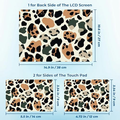 Reusable Universal Laptop Skin Sticker, Cut to Fit for 11.6–15.6 Inch Laptops, Waterproof Protective Film, No-Residue - Leopard Print - color: Leopard Print