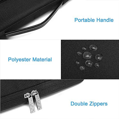 MOSISO 360 Protective Laptop Case 13.3 inch, 13-13.3 inch Laptop Sleeve Compatible with MacBook Air/Pro 13 / Pro 14, HP Dell ASUS Lenovo, Side Open Bag with 2 Raised&1 Flapover Pockets, Black - color: Black, size: 13.3 inch