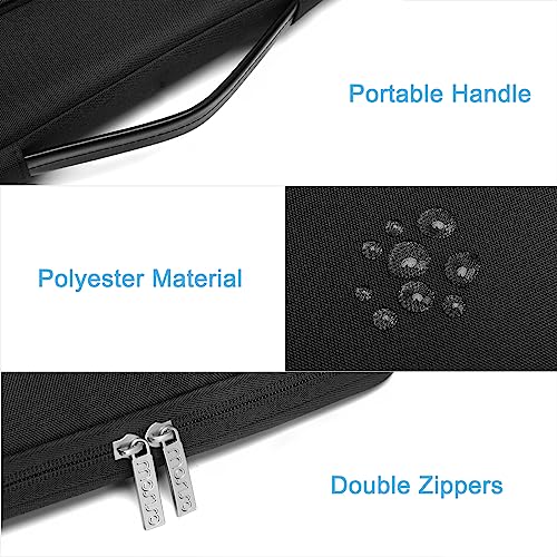MOSISO 360 Protective Laptop Case 13.3 inch, 13-13.3 inch Laptop Sleeve | Compatible with MacBook Air/Pro 13 / Pro 14, HP Dell ASUS Lenovo,Side Open Bag with 2 Raised&1 Flapover Pockets, Black - color: Black, size: 13.3 inch