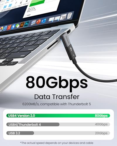 Silkland 80Gbps USB C 90 Degree Right Angle Adapter 2 Pack 16K 240W USB4 | Thunderbolt 5/4 USB4 V2.0 extender; Dual 8K, 240W charging, male to female design for Steam Deck, ROG Ally, MacBook, Switch 2 - style: 90 Degree