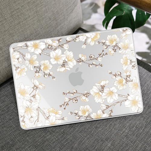 MEEgoodo 4-in-1 Printed Case for MacBook Neo 13 inch 2026 Release Model A3404, Laptop Hard Shell Cases with Keyboard Skin & Screen Protector & Webcam Covers, Cherry Branches - color: Cherry Branches