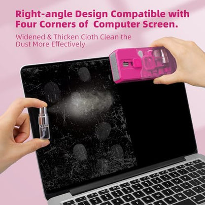 Keyboard Cleaner & Laptop Cleaning Kit, All-in-1 for Computer PC, HotPink | Electronics Deep Cleaning Reusable Brush Tool, Screen-Safe Spray, for iPhone iPad Macbook Airpod Camera, Gaming Accessories - color: HotPink