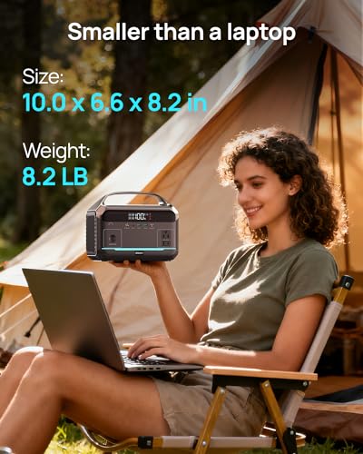 DARAN Portable Power Station, 288Wh LiFePO4 Battery, 350W (600W Peak) Power Bank with AC Outlet & 40W 12V DC5521 Foldable Solar Panel