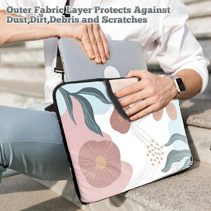 Laptop Sleeve Case 15 inch Plus Cute Mousepad, Abstract Doodle Slim Carrying Case Durable Handbag Protective Travel Laptop Bag for 13-15 inch Tablet,Laptop, Ultrabook Notebook - color: Abstract Doodle, size: 15 Inch