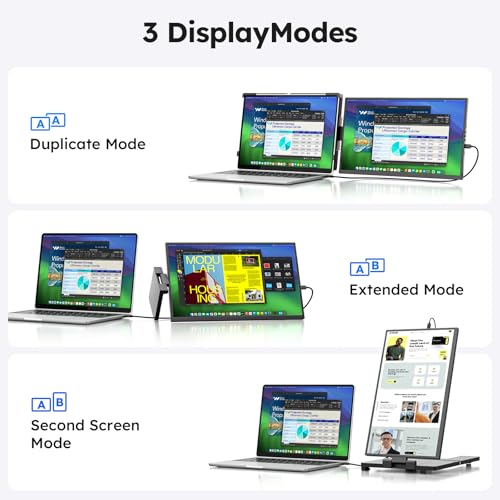 Dopesplay Laptop Screen Extender, 15.6" FHD 1080P IPS External Portable Monitor for Laptop, Plug & Play Dual Screen Monitor for 13"-17" Laptops, Compatible with Mac, Wins, Chrome, Android, Dex - size: 15.6"