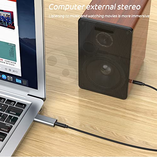 Pocket-Size Sound Card USB to 3.5mm Interface Adapter for Earphone Mic for Computer Laptop Lightweight USB to Adapter Gaming