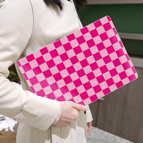 MEEgoodo for M5/M4/M3/M2 MacBook Air 15 inch Case 2026 2025 2024 2023, Case Fit Model (A3448/A3241/A3114/A2941) for MacBook Air 15.3 inch, Rose&Light Pink Checkerboard - color: Rose&Light Pink Checkerboard