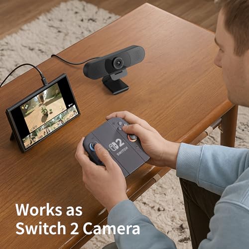 EMEET 1080P Webcam with Microphone, C960 Web Camera, 2 Mics Streaming Webcam, 90°FOV Computer Camera, Plug and Play USB Web Cam for Online Calling/Conferencing, Zoom/Teams/Facetime/YouTube, Laptop/PC - style: Clear 1080P w/ 90° Wide FOV