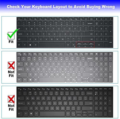 MUBUY Keyboard Cover for Dell Inspiron 15 15.6" 17.3" 3501 3505 5501 5502 5505 5508 5584 5590 5593 5598 7590 7591 7501 7506 7706 7790, Inspiron 3000 5000 7000 Keyboard Cover -Colorful - color: Colorful