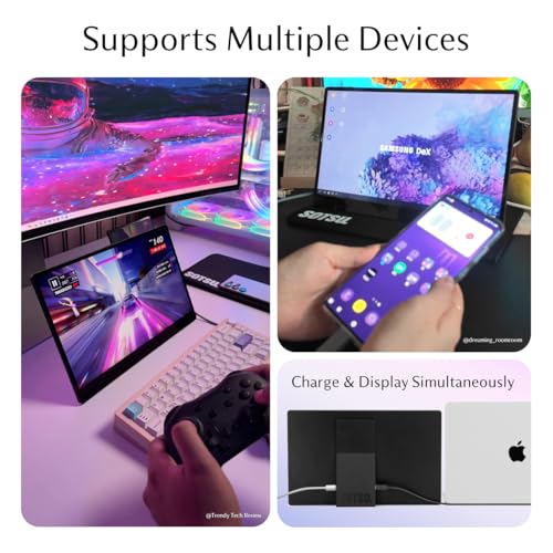 SOTSU FlipAction Go 14" Premium Portable Monitor | IPS | Crafted Aluminum | FHD 1080p | 400 Nits | 100% sRGB | Pivoting Screen | Tempered Glass | USB-C/Mini HDMI | 5W | Robust yet Lightweight - color: Stealth Black