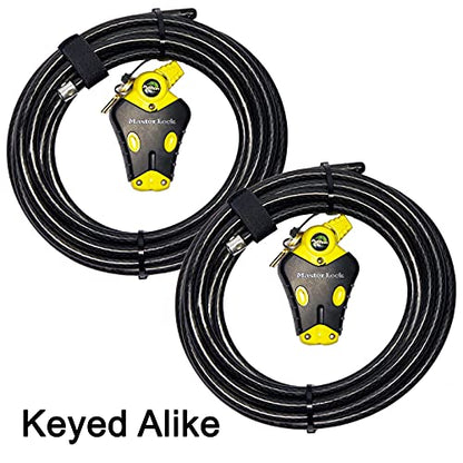 Master Lock - Two 20 ft Python Adjustable Cable Locks Keyed Alike, 8413KACBL-2020 - size: 2-20 ft