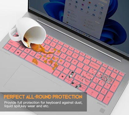 CaseBuy Keyboard Cover Skin for 2026-2024 HP EliteBook 16 inch Laptop | for HP EliteBook 6 G1a 16", EliteBook 660/665 G11 16 inch, HP ProBook 460/465 G11 16-in Accessories Protective Skin, Pink - color: Pink