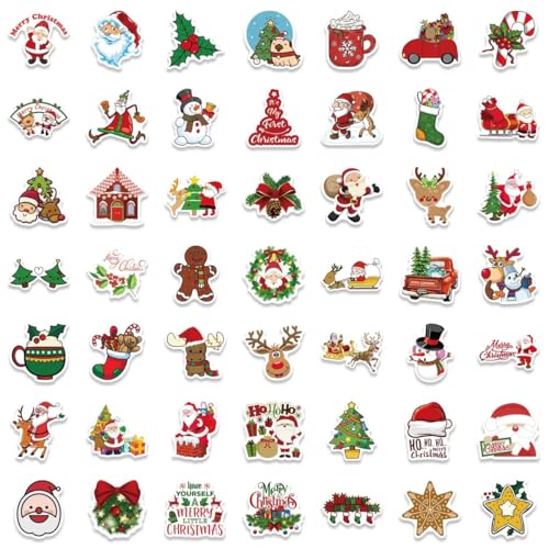 100 Pcs Christmas Stickers by Taeekiy,Cute Happy Holiday Stickers for Water Bottles,Laptop,Phone Etc.Winter Xmas Stickers for Adults Boys Girls - color: Christmas Stickers