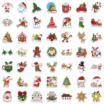 100 Pcs Christmas Stickers by Taeekiy,Cute Happy Holiday Stickers for Water Bottles,Laptop,Phone Etc.Winter Xmas Stickers for Adults Boys Girls - color: Christmas Stickers