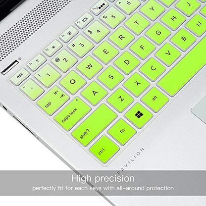 Keyboard Cover for HP Laptop 15.6 15-dw 15-dy 15-da/db 15-ef 15-bs/bw 15t 15z 15t-dy200 15-dy5033dx dy5073dx dy2073dx 15-dw4047nr dw3033dx dw3013dx 15-ef2033dx ef1023dx/HP 17-by/bs/ca 17.3 Skin, Green - color: Ombre Green