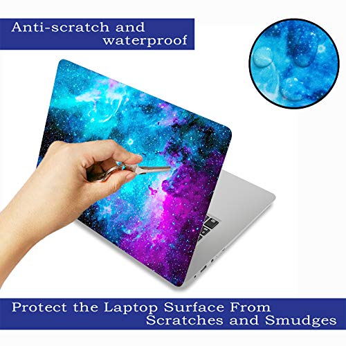 ToLuLu Laptop Skin Sticker Decal, 12" to 15.6" inch Laptop Vinyl Skin Sticker Cover Art Protector, Nebula Galaxy - color: Nebula Galaxy
