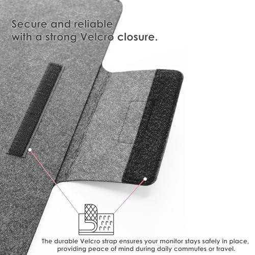 Kado 15.6 Inch Portable Monitor Protective Sleeve Carrying Bag 15.55"x9.25" | For Sceptre Kado MNN KYY InnoView Yxk ForHelp AYY VisionOwl Yodoit Uperfect ViewSonic ASUS Dell Lenovo 15.6" Portable Display