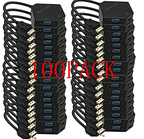 DP to HDMI VGA DVI Adapter Displayport to HDMI 4K Adapter 3 in 1 Display Port to HDMI VGA DVI Converter Male to Female Gold-Plated (Diamond Shaped) (100 Pack Diamond Shaped) - color: 100 PACK Diamond Shaped