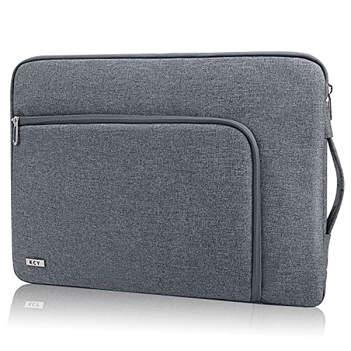 KCY Laptop Sleeve Case 15.6 Inch, Slim Waterproof Computer Cover Bag Compatible with MacBook Air 15 M3/M4, MacBook Pro 15/16, 15-16 “ Hp Lenovo Dell Acer Asus Notebook, Grey - color: Grey, size: 15-16 Inch(39x29x2.5cm)