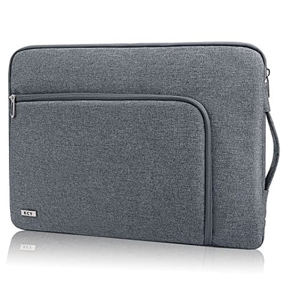 KCY Laptop Sleeve Case 15.6 Inch, Slim Waterproof Computer Cover Bag Compatible with MacBook Air 15 M3/M4, MacBook Pro 15/16, 15-16 “ Hp Lenovo Dell Acer Asus Notebook, Grey - color: Grey, size: 15-16 Inch(39x29x2.5cm)