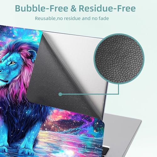 Universal Laptop Skin Decal, 3-Piece Vinyl Protector for 12 13 14 15.6" Notebook, Waterproof Anti-Scratch, Easy Trim & Bubble-Free Finish, Beautiful Lion Sitting on the Water - color: Beautiful Lion Sitting on the Water