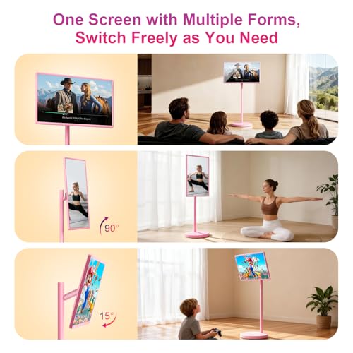 VLH Smart Portable TV on Wheels | 32 Inch Touchscreen Rolling TV | EDLA-Certified Android 15 OS | 38400mAh Battery Powered | 8GB RAM + 128GB Storage | 10-12H Playtime | Voice Remote Control | EDLA-Certified Android 15 OS,38400mAh Battery Powered,8GB RAM +