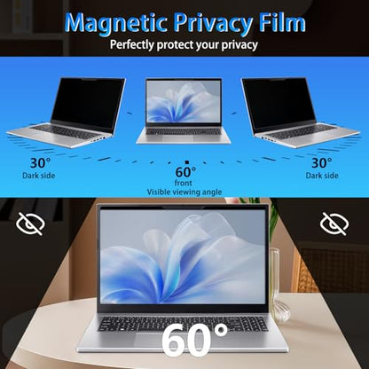 Magnetic Privacy Screen 15.6" 16:9 for Laptops - 2-Sided Removable Anti-Peeping/Anti-Glare, Blue Light Block, UV Protect, Reduce Strain, Fits Chromebook/Lenovo/HP/Dell/Acer/ASUS/XPS - size: 15.6inch 16:9