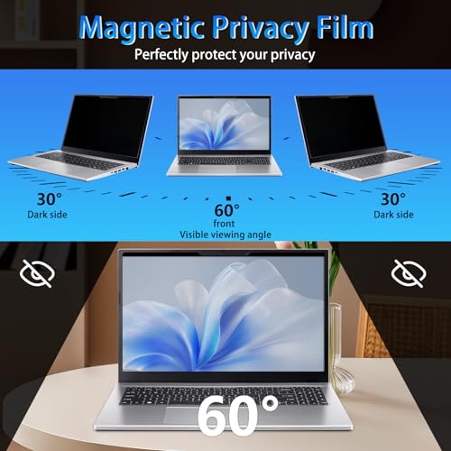 Magnetic Privacy Screen 13.3" 16:10 for Laptops - 2-Sided Removable Anti-Peeping/Anti-Glare, Blue Light Block, UV Protect, Reduce Strain, Fits Chromebook/Lenovo/HP/Dell/Acer/ASUS/XPS - size: 13.3inch 16:10