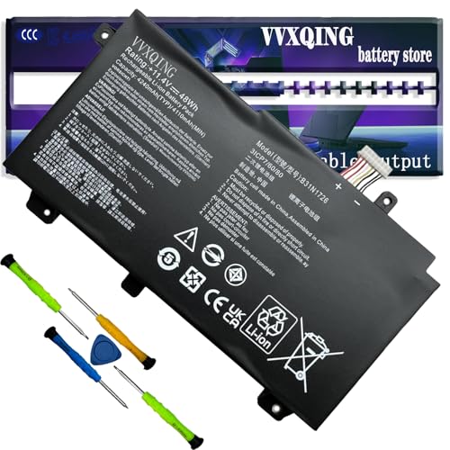 VVXIQNG B31N1726 48Wh Battery Replacement for Asus TUF Gaming FX505DY FX505DT FX505DV FX505DU Series A17 FA706II A15 FA506 FA506IH FA506IU Series FX86 FX86FE FX86FM Series 11.4V 4110mAh-ae1xx