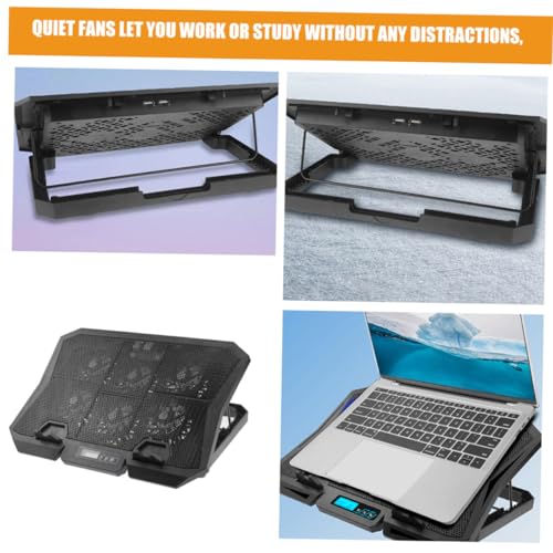 Generic Laptop Cooler Stand with 6 Fans 15.6-inch Cooling Pad Quiet Air Cooler for Gaming and Office Laptops Adjustable Speed Blue LED Cooling Fan Holder