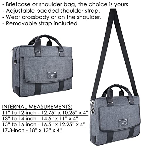 Vangoddy Chrono 17" 17.3 inch Laptop Briefcase Shoulder Bag Travel Carrier - size: 17.3-inch