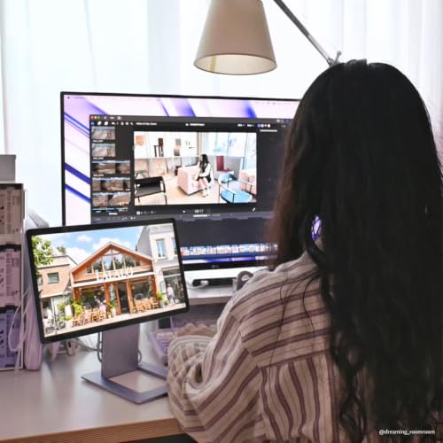 SOTSU FlipAction Touch 14" Premium Portable Monitor | FHD IPS 10-Point Touchscreen | 400 Nits | 100% sRGB | Pivoting Second Screen | USB-C & Mini HDMI | for Windows, Android & Samsung DeX - color: Lilac Luxe Touch