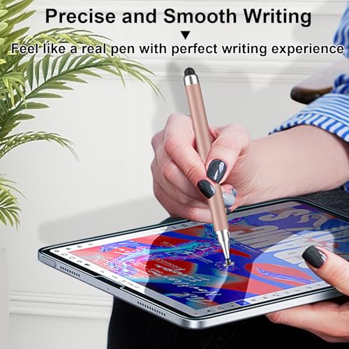 3 in 1 Stylus Pen for Touchscreen,iPad,iPhone,Stylus Pens | LAPOCOVER Stylus Pens,High Precision & Sensitivity, Compatible for iPad/Android Tablets, Laptop and Touchscreens - color: Black/White/Rose Gold