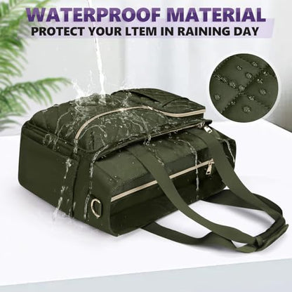 SDYSM Teacher Tote Bag 15.6 inch Laptop Bag Work Bags for Women Nurse Tote Professional Computer Messenger Shoulder Bags Laptop Briefcase for Office, College, Nursing, Olive Green - color: Olive Green