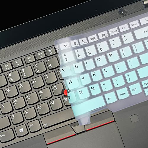 Keyboard Cover for Lenovo Thinkpad X1 Carbon 14 5th-8th Gen, ThinkPad X1 Yoga Gen 3 4 5, Thinkpad X1 Extreme 14, ThinkPad T460 T470 T480 T490 T495 T14 T14s, ThinkPad L490 L390 L460 L470 L480 L14 P14s - color: MintGreen