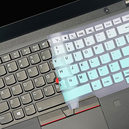 Keyboard Cover for Lenovo Thinkpad X1 Carbon 14 5th-8th Gen, ThinkPad X1 Yoga Gen 3 4 5, Thinkpad X1 Extreme 14, ThinkPad T460 T470 T480 T490 T495 T14 T14s, ThinkPad L490 L390 L460 L470 L480 L14 P14s - color: MintGreen