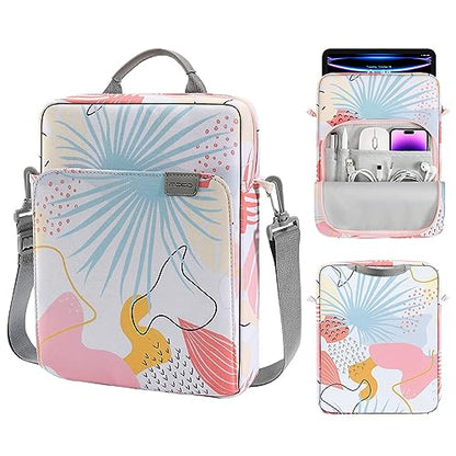 MoKo 9-11 Inch Tablet Sleeve Bag Handle Carrying Case with Shoulder Strap | Fits iPad Pro/Air/A16 11-inch, iPad 10th 10.9, iPad 9/8/7th 10.2, iPadAir 5/4th 10.9 and Tab S8/S9 11-inch, Tropical Leaf - color: Tropical Leaf, size: 9-11 inch