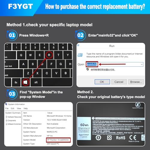 F3YGT 60Wh Battery for Dell Latitude 7480 7490 7290 7380 7280 7390 E7490 E7480 E7280 12 7000 13 7000 14 7000 Series, DM3WC KG7VF 451-BBYE DM6WC 453-BBCF 0DM3WC 2X39G P73G002 P73G P28S P28S001 - size: 9.6 * 4.1 * 0.2 Inch F3YGT