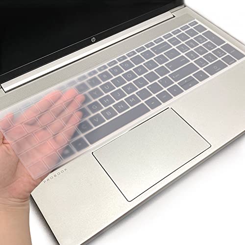 Keyboard Cover for 15.6" HP ProBook 450 G8 G9 G10/ 455 G8 G9 G10/ 650 G8/HP Zbook Power G8 G9, New HP ProBook 15.6'' Keyboard Skin(NOT fit HP ProBook 450/455/650 G6 G7)-Clear - color: Clear