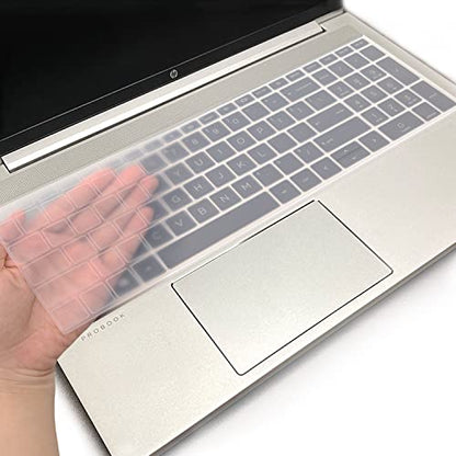 Keyboard Cover for 15.6" HP ProBook 450 G8 G9 G10/ 455 G8 G9 G10/ 650 G8/HP Zbook Power G8 G9, New HP ProBook 15.6'' Keyboard Skin(NOT fit HP ProBook 450/455/650 G6 G7)-Clear - color: Clear