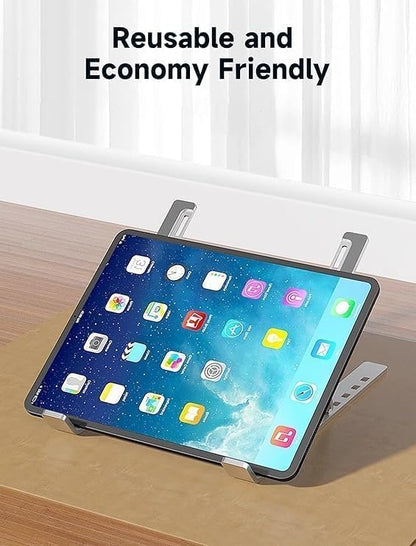 1-Piece Foldable Laptop Stand,Adjustable Ergonomic Laptop Riser,Dual Triangle Stable Structure,Portable Laptop Holder Compatible with 10-17 Inch Laptops（Black）