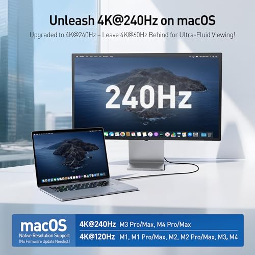 Cable Matters 48Gbps Unidirectional USB C to HDMI 2.1 Cable, 3ft | 4K@240Hz / 8K@60Hz HDR, for macOS and Windows, No Firmware Update Needed, Thunderbolt to HDMI 2.1 - size: 3 Feet