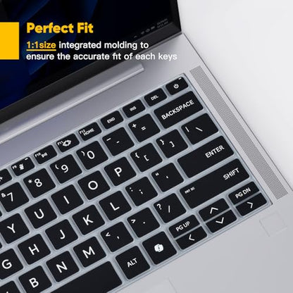 Keyboard Cover Skin for 2026 2025 HP EliteBook 6/8 G1q G1i G1a G1aN G1ah 14", HP EliteBook 1040 640 645 G11 14 Laptop Protector Accessories(NOT FIT EliteBook Ultra 14 & EliteBook 640 645 G8/G9/G10) - color: Black