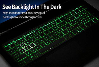 Ultra Thin Keyboard Cover for HP Laptop 15-da 15-db 15-dw 15-dy 15-bs/bw 15-ef 15t 15z 15.6" 15-db0011dx 15-dw0037wm/dw1083wm 15-dy1043dx/dy1051wm 15-ef1001ds, HP 17-by/bs/ca 17.3 Keyboard Skin, TPU - color: Clear TPU