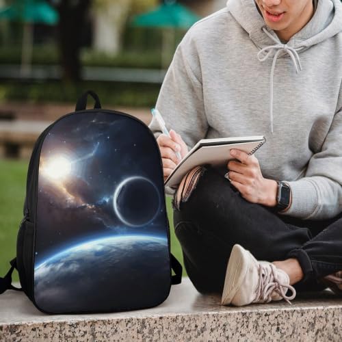 Laptop Backpack with Pocket, Large, Adjustable 17 Inch Bag, Waterproof | Planet Computer Bag for Work, Breathable, Expandable Backpack for Women Men, Portable