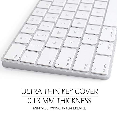 ProElife Keyboard Cover Skin for 2018-2017 Apple Magic Keyboard with Numeric Keypad A1843 US Enter MQ052LL/A Wireless Bluetooth Keyboard Ultra Thin Full Size TPU Protector, 0.13 mm, Transparent Clear | Clear, US Enter, Ultra Thin (0.13 mm), Full Size TPU
