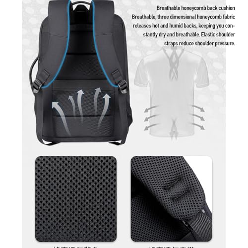 AYNEFY for Travel Business Expandable 25L to 60L Fits 17in Laptop for Men Dad Boyfriend Household Goods