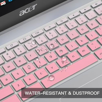 Keyboard Cover for Acer Chromebook Spin 11 311 C733 CP311 511 512/Chromebook 11 CB3-131 CB3-132 CB5-132T/Chromebook Spin CP713 CB5-312T/Acer Chromebook 14 15 inch -Gradual Pink - color: Gradual Pink
